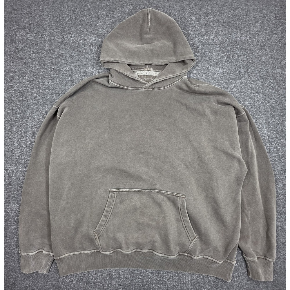 Abercrombie & Fitch Essentials soft Cozy Hoodie Mens Brown Pullover Fleece Sz XL